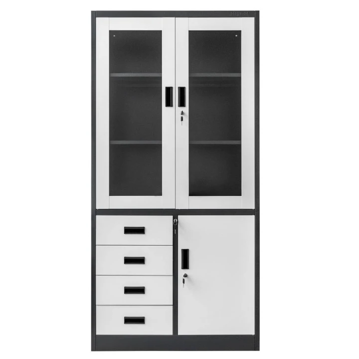 Szafa-biurowa-metalowa-na-akta-Mega-M-WENUS-przeszklone-drzwi-4-szuflady-S-90-cm-G-40-cm-H-185-cm-grafitowa-szary-front-4.jpg