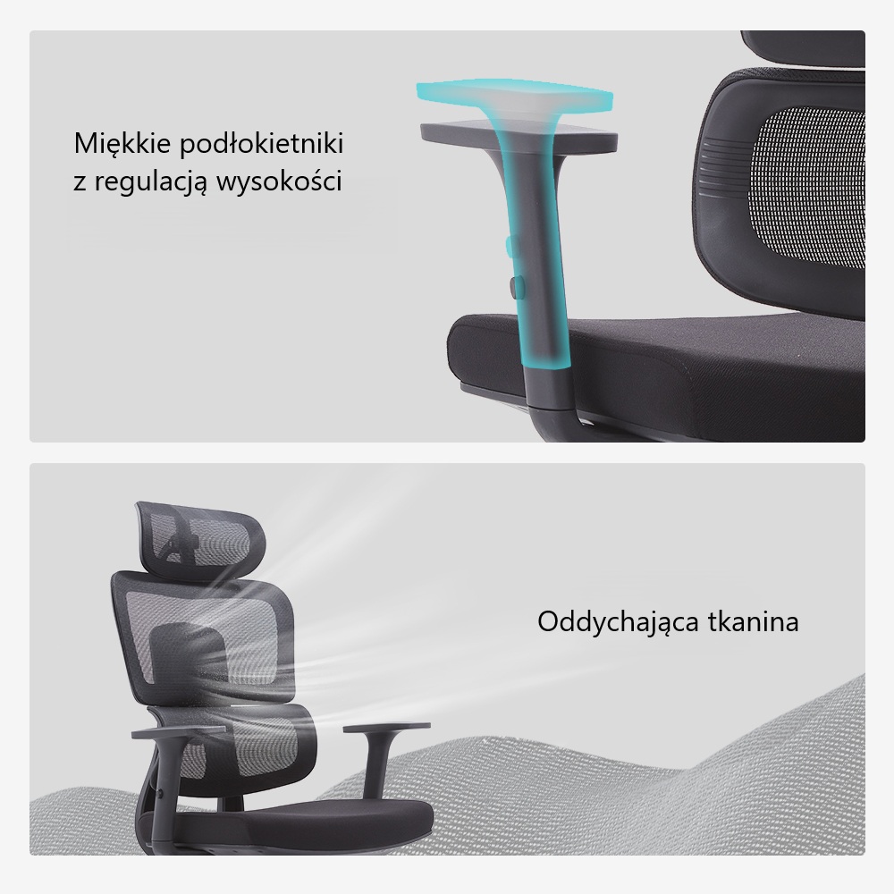 Sitlab Active podłokietniki i mesh