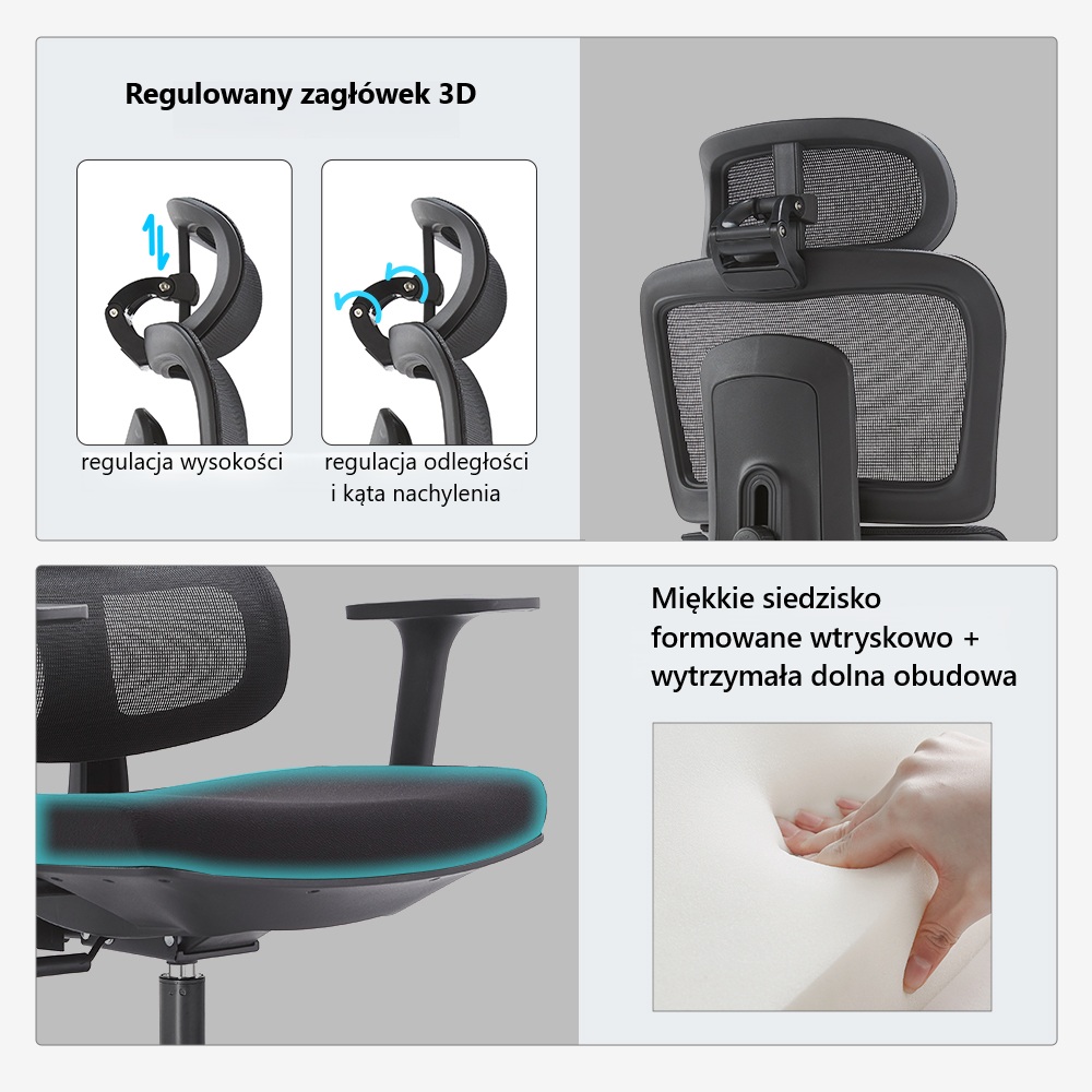 Sitlab Active zagłowek i siedzisko