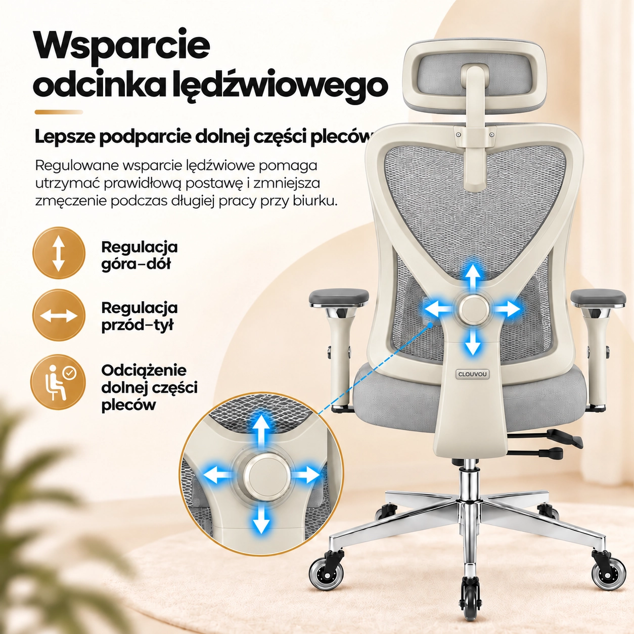 CleverSeat – wsparcie lędźwiowe