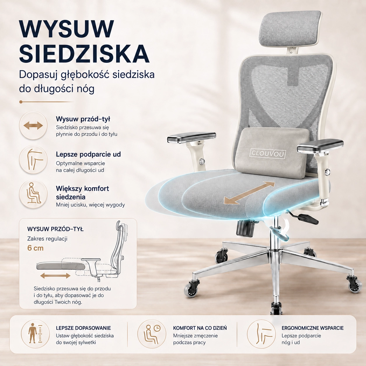 CleverSeat – wysuwane siedzisko
