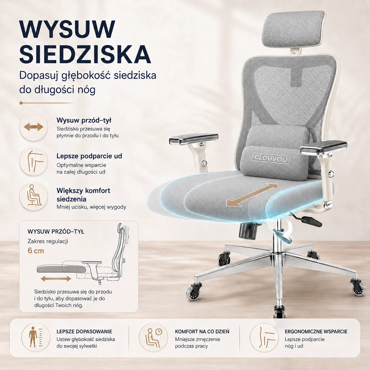 CleverSeat – wysuwane siedzisko