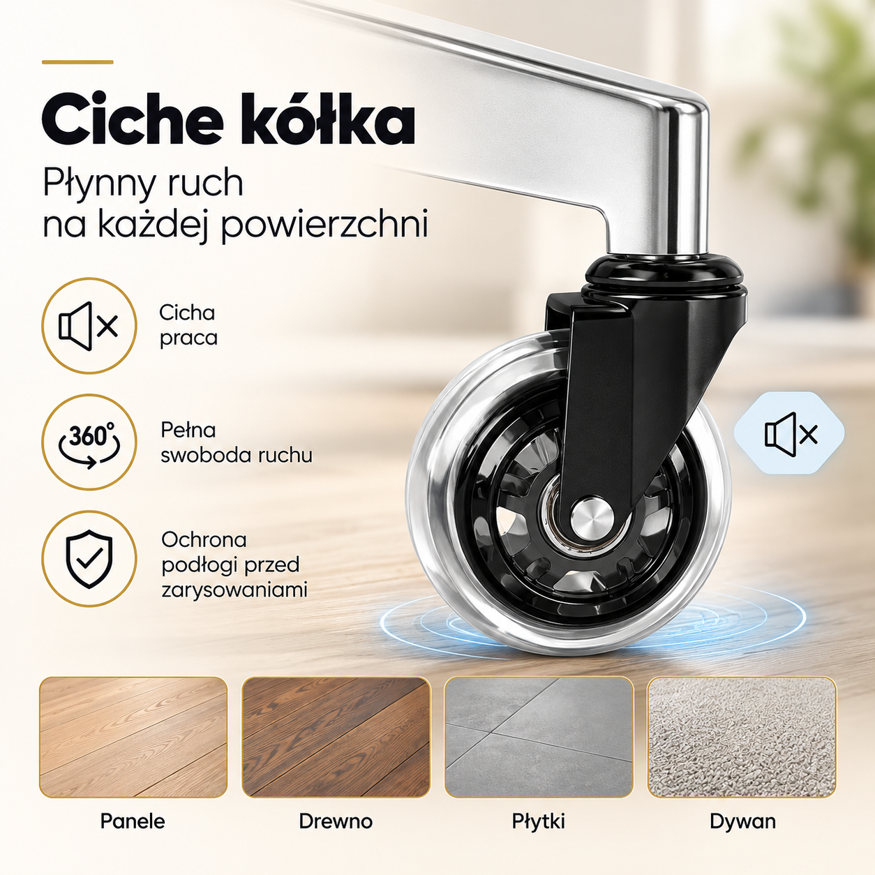 SMartSeat ciche kółka