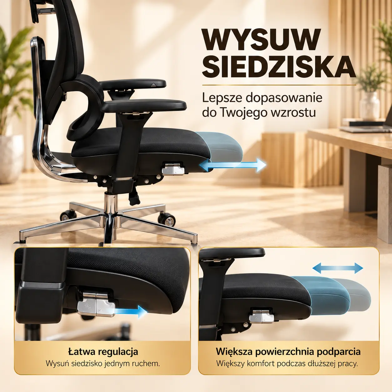 MasterSeat wysuw siedziska